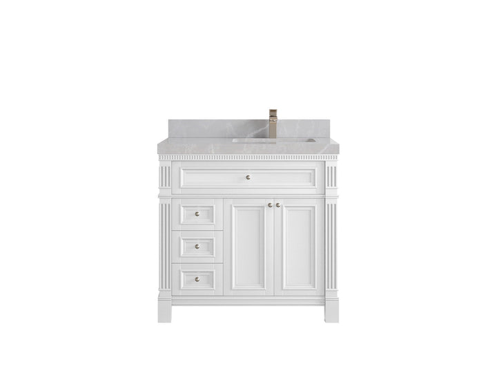 Paris 36 in. W x 22 in. D Right Offset Sink Bathroom Vanity - photo 32