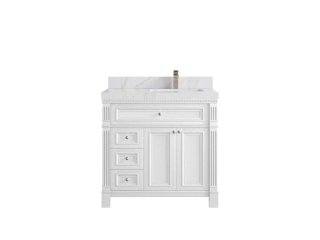 Paris 36 in. W x 22 in. D Right Offset Sink Bathroom Vanity - Willow Bath and Vanity