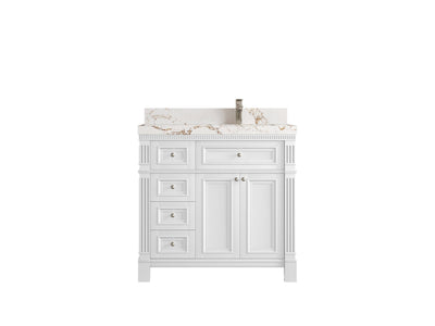 Paris 36 in. W x 22 in. D Right Offset Sink Bathroom Vanity - Willow Bath and Vanity