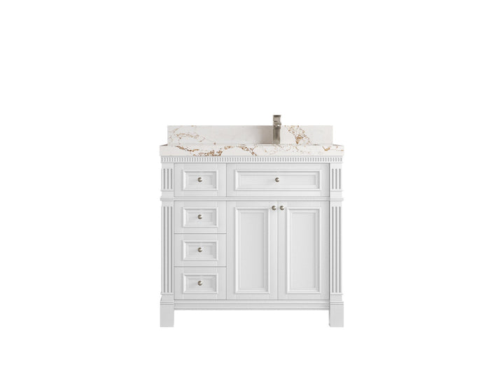 Paris 36 in. W x 22 in. D Right Offset Sink Bathroom Vanity - photo 1