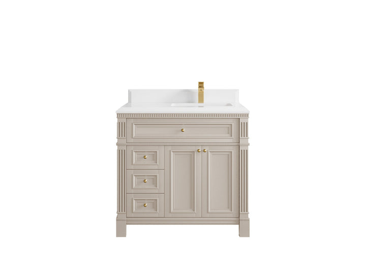 Paris 36 in. W x 22 in. D Right Offset Sink Bathroom Vanity - photo 26