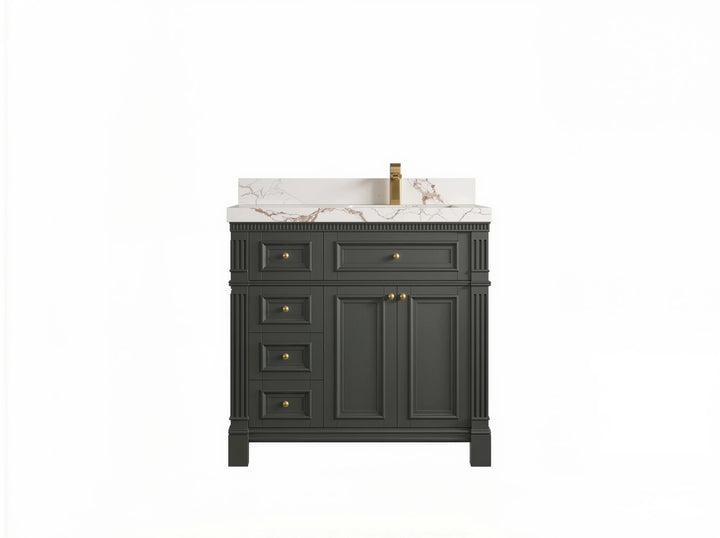 Paris 36 in. W x 22 in. D Right Offset Sink Bathroom Vanity - photo 1