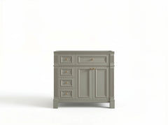 Paris 36 in. W x 22 in. D Right Offset Sink Bathroom Vanity - photo 33