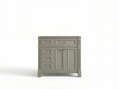 Paris 36 in. W x 22 in. D Right Offset Sink Bathroom Vanity - Willow Bath and Vanity