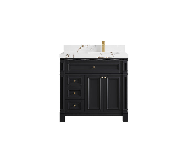 Paris 36 in. W x 22 in. D Right Offset Sink Bathroom Vanity - photo 34