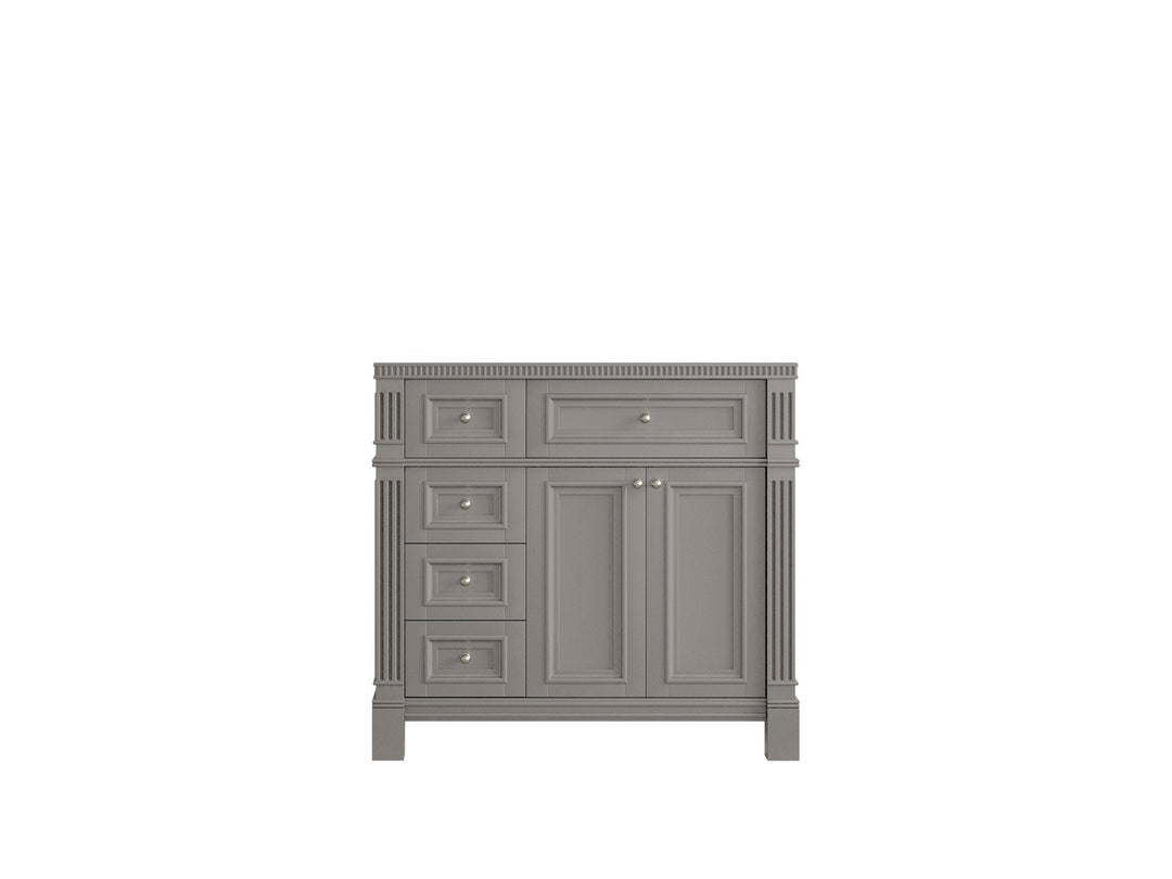 Paris 36 in. W x 22 in. D Right Offset Sink Bathroom Vanity | 
              
                Elephant Skin Gray
                
                  
             - PRS_GRY_CA_BK_36R - photo №23