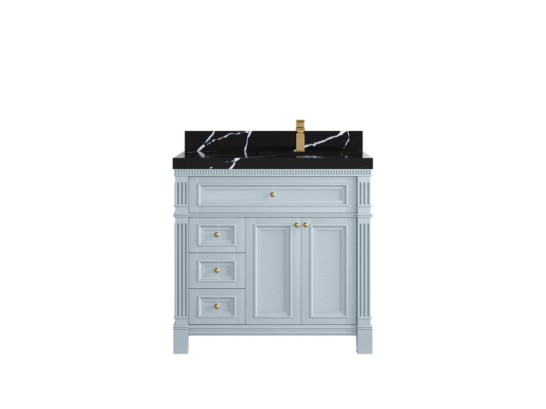 Paris 36 in. W x 22 in. D Right Offset Sink Bathroom Vanity - Willow Bath and Vanity
