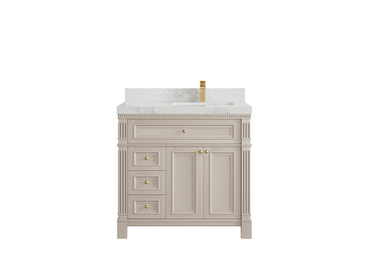 Paris 36 in. W x 22 in. D Right Offset Sink Bathroom Vanity - photo 14