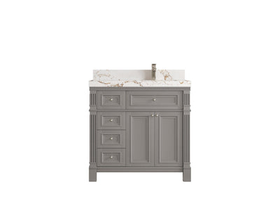 Paris 36 in. W x 22 in. D Right Offset Sink Bathroom Vanity - Willow Bath and Vanity