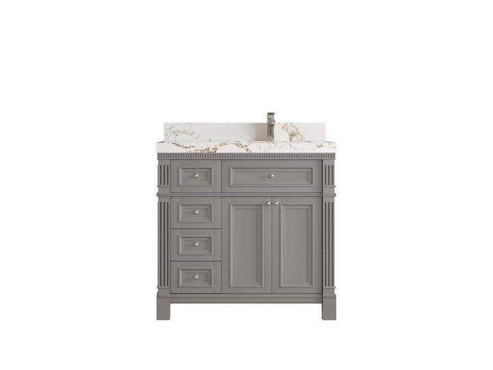 Paris 36 in. W x 22 in. D Right Offset Sink Bathroom Vanity - photo 1