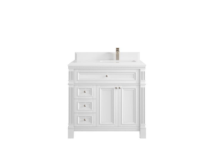 Paris 36 in. W x 22 in. D Right Offset Sink Bathroom Vanity - photo 28