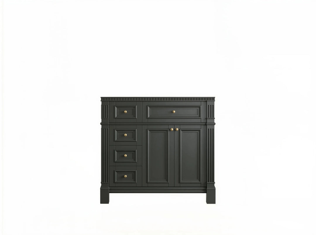 Paris 36 in. W x 22 in. D Right Offset Sink Bathroom Vanity | 
              
                Black Top
                
                  
             - PRS_BLT_CA_BK_36R - photo №33