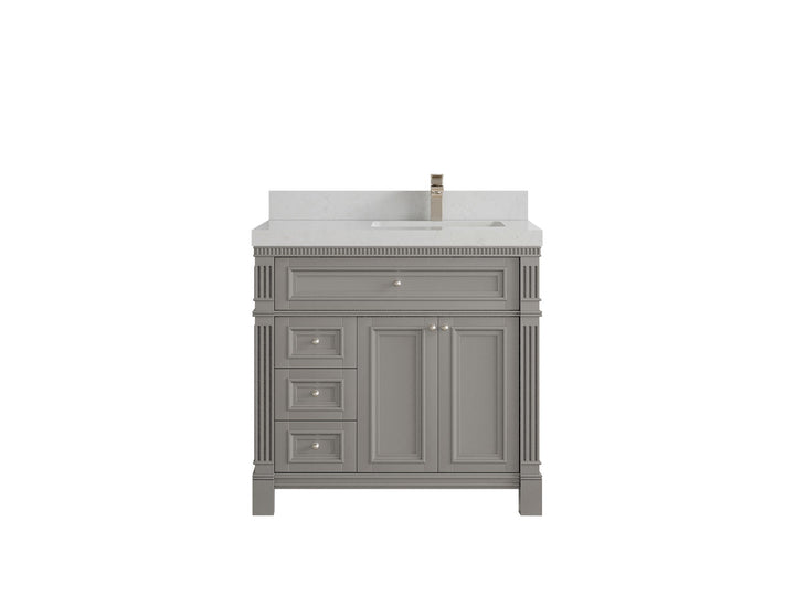 Paris 36 in. W x 22 in. D Right Offset Sink Bathroom Vanity - photo 22