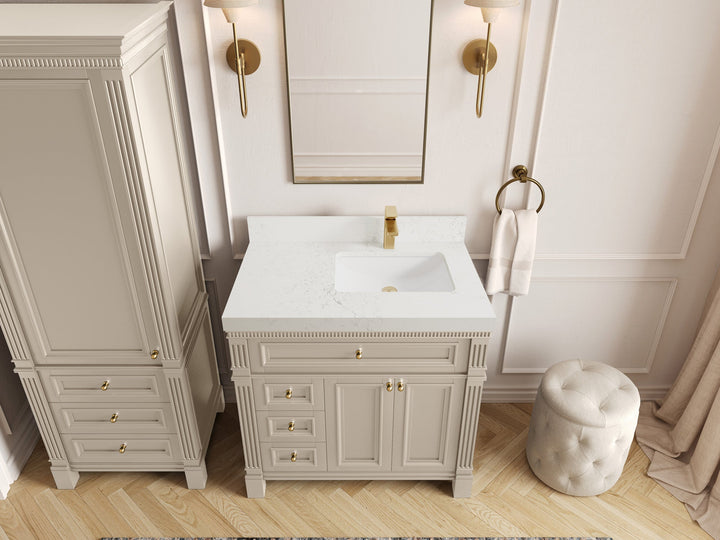 Paris 36 in. W x 22 in. D Right Offset Sink Bathroom Vanity - photo 27