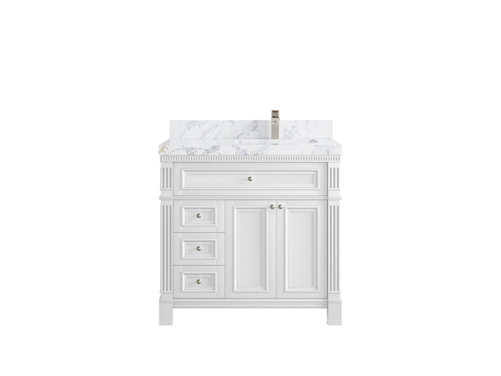 Paris 36 in. W x 22 in. D Right Offset Sink Bathroom Vanity - photo 20