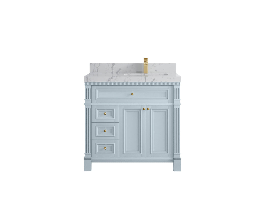 Paris 36 in. W x 22 in. D Right Offset Sink Bathroom Vanity - Willow Bath and Vanity