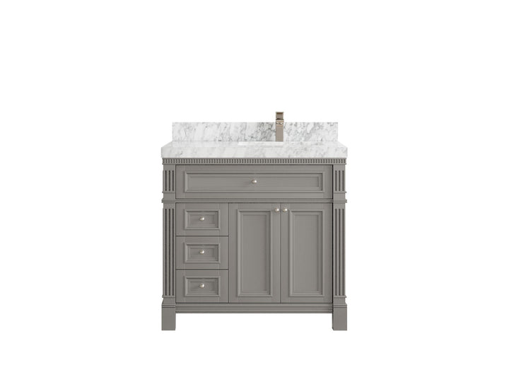 Paris 36 in. W x 22 in. D Right Offset Sink Bathroom Vanity - photo 20