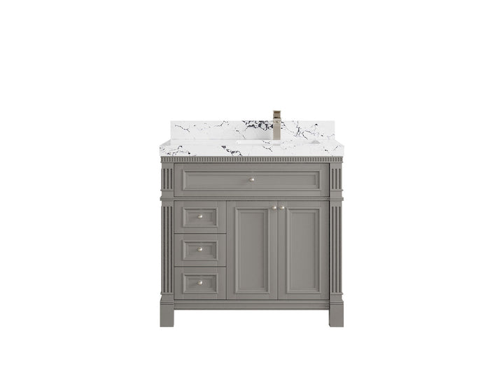 Paris 36 in. W x 22 in. D Right Offset Sink Bathroom Vanity - photo 40