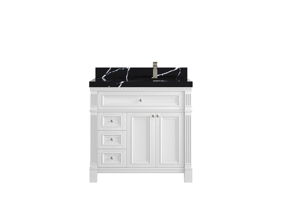 Paris 36 in. W x 22 in. D Right Offset Sink Bathroom Vanity - Willow Bath and Vanity