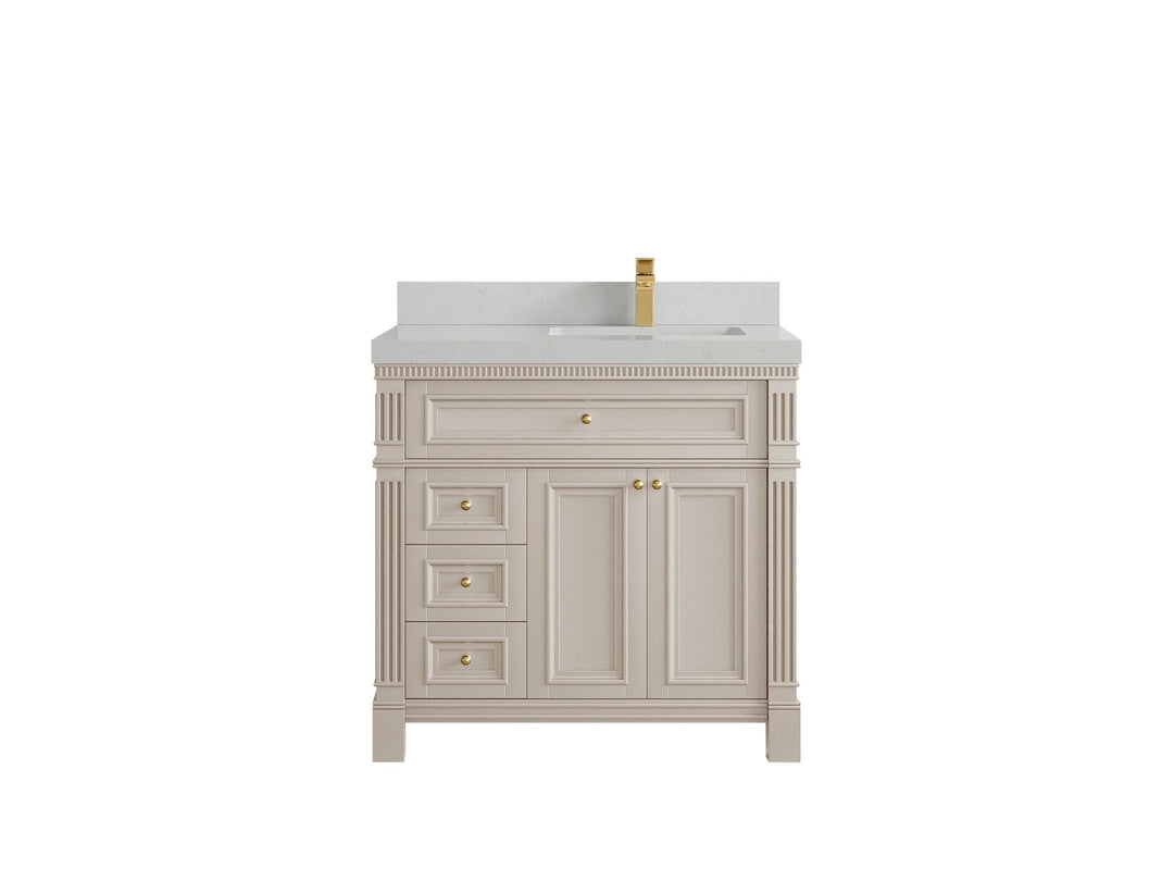 Paris 36 in. W x 22 in. D Right Offset Sink Bathroom Vanity - Willow Bath and Vanity