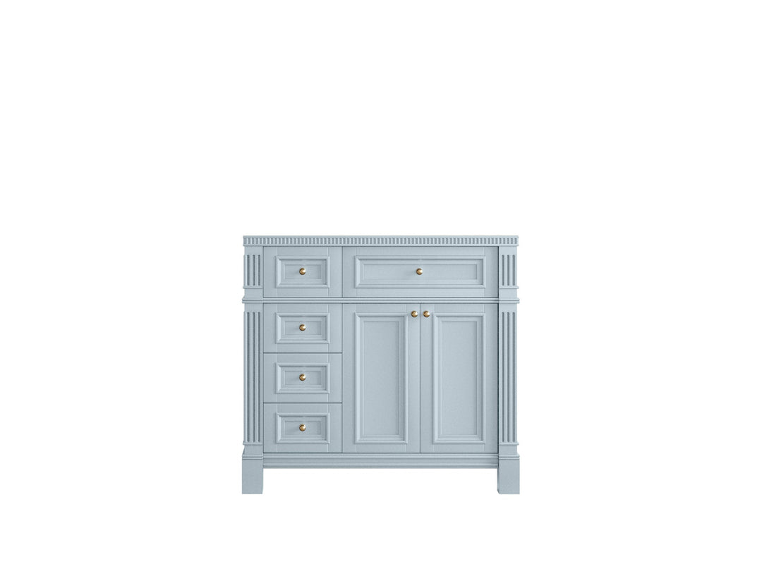 Paris 36 in. W x 22 in. D Right Offset Sink Bathroom Vanity | 
              
                Blue Heather
                
                  
             - PRS_BLU_CA_BK_36R - photo №25