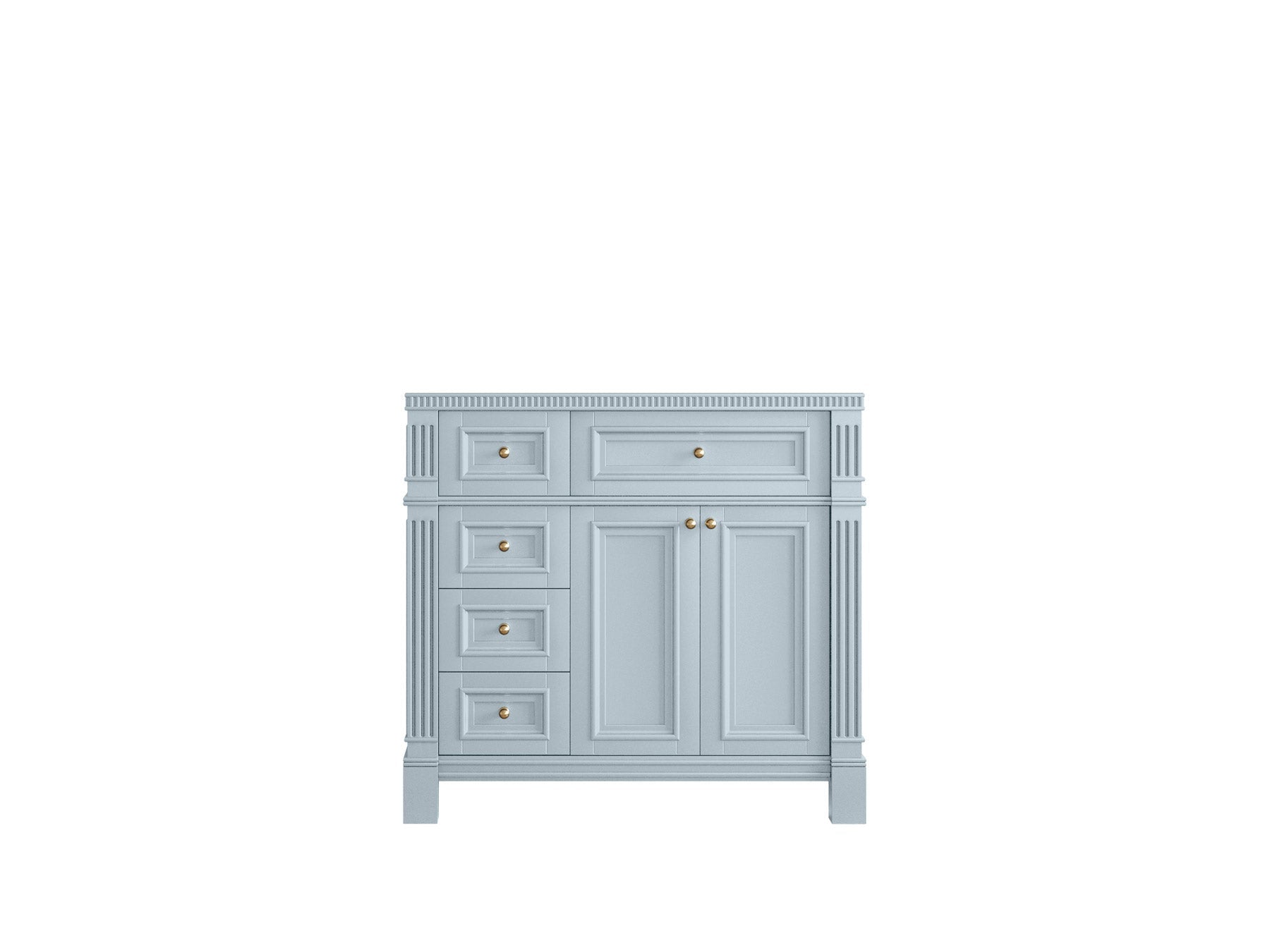 Paris 36 in. W x 22 in. D Right Offset Sink Bathroom Vanity - Willow Bath and Vanity