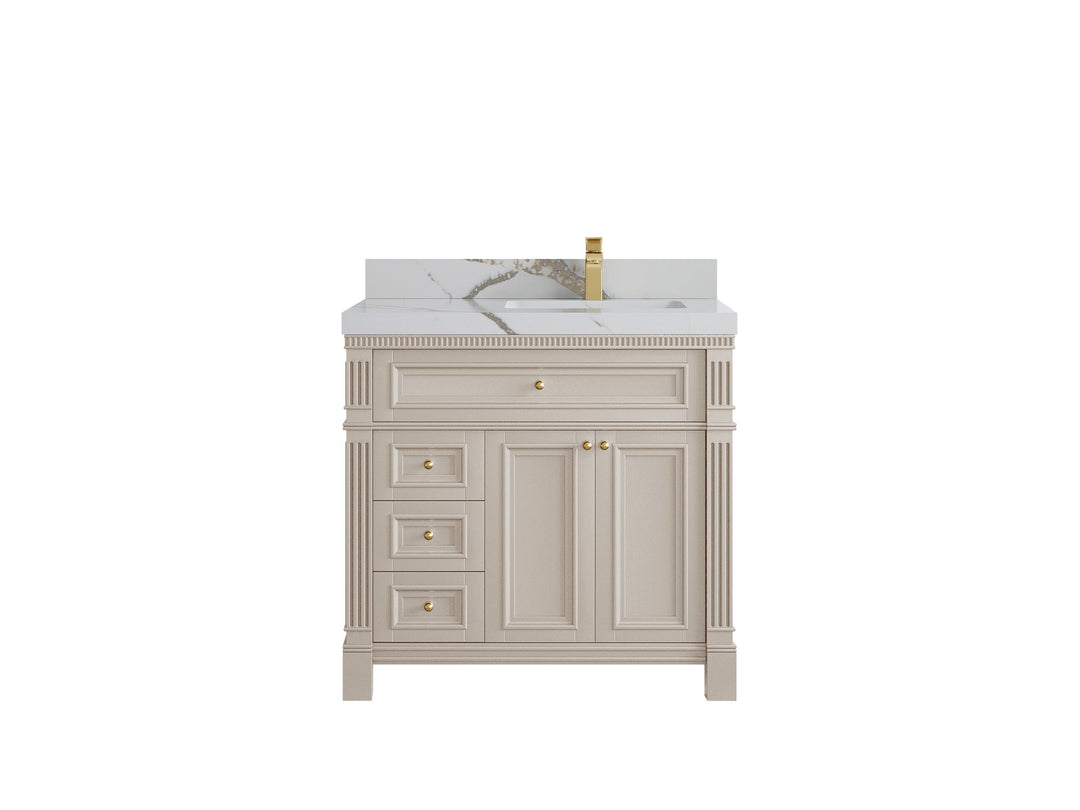 Paris 36 in. W x 22 in. D Right Offset Sink Bathroom Vanity - Willow Bath and Vanity