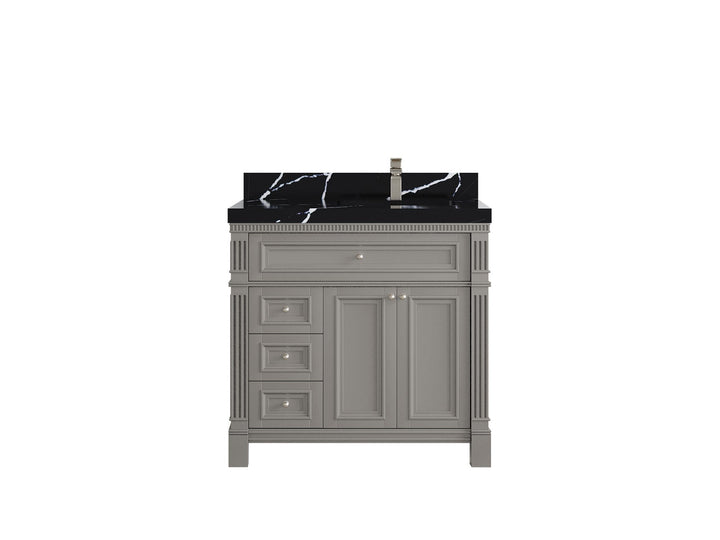 Paris 36 in. W x 22 in. D Right Offset Sink Bathroom Vanity - photo 8