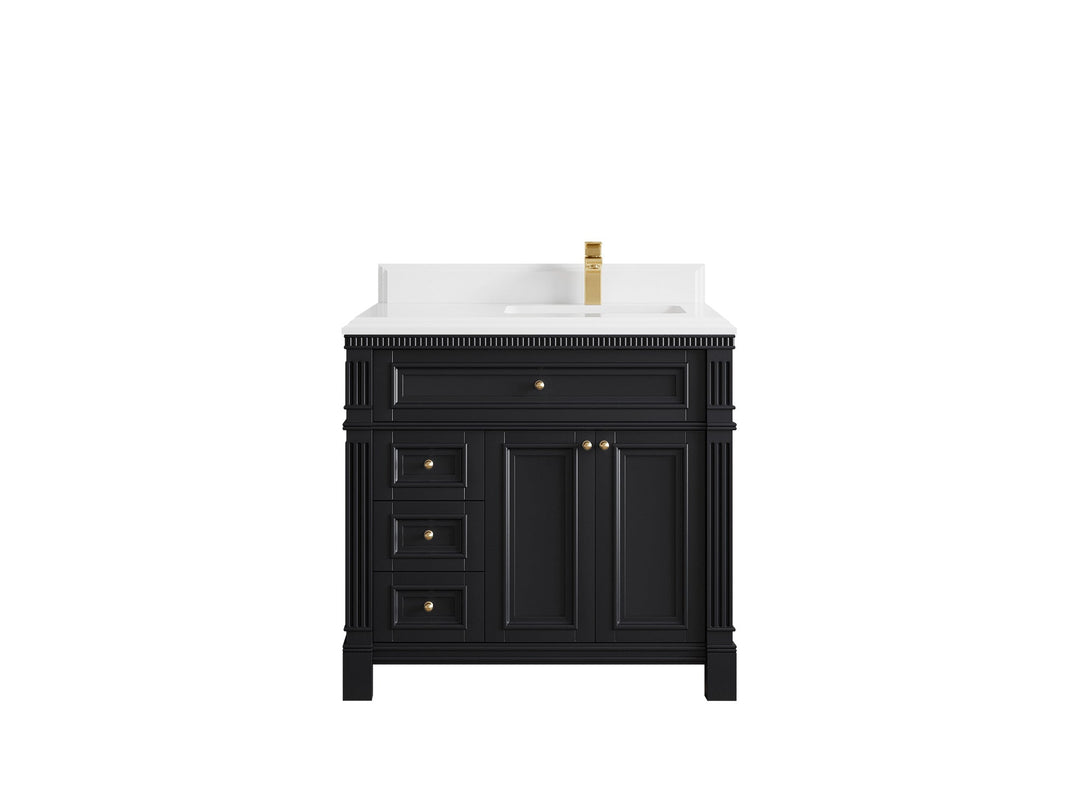Paris 36 in. W x 22 in. D Right Offset Sink Bathroom Vanity - Willow Bath and Vanity