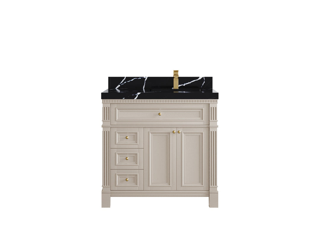 Paris 36 in. W x 22 in. D Right Offset Sink Bathroom Vanity - Willow Bath and Vanity