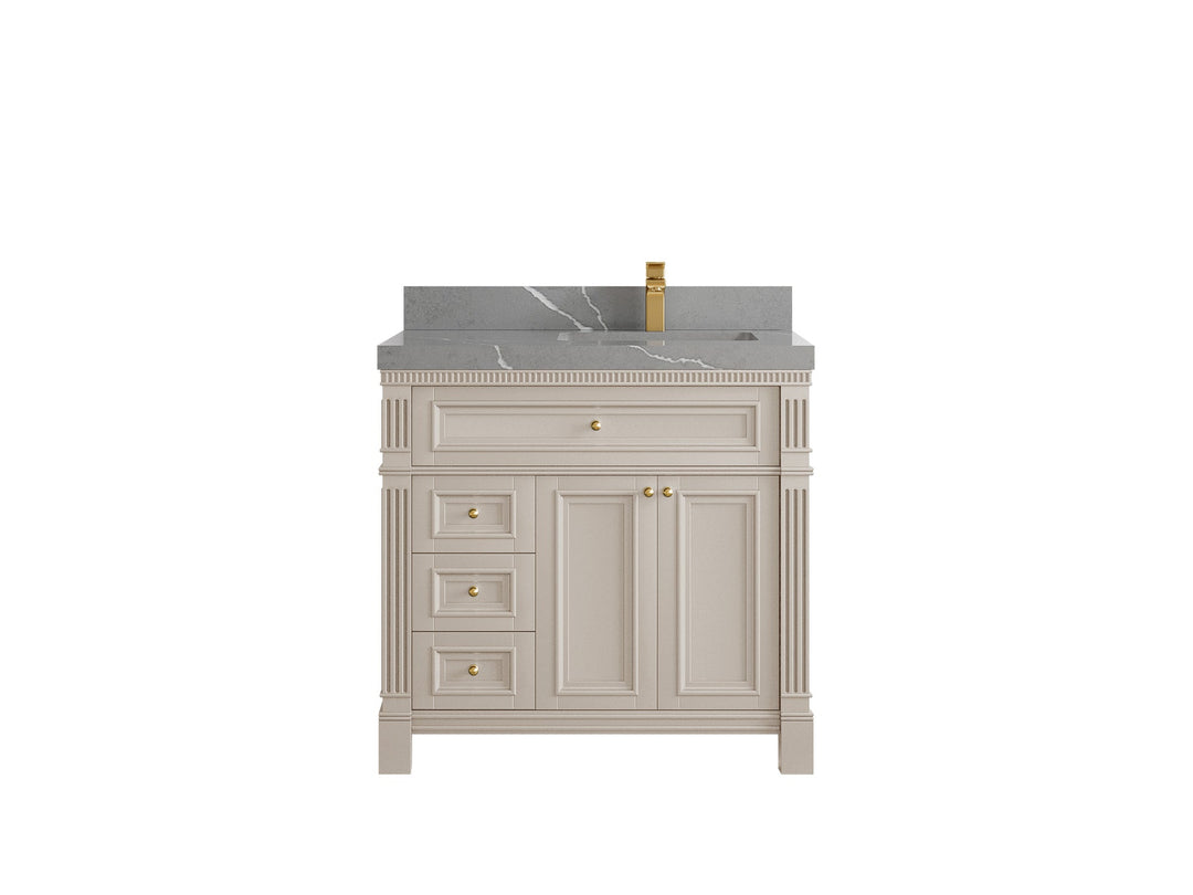 Paris 36 in. W x 22 in. D Right Offset Sink Bathroom Vanity - Willow Bath and Vanity