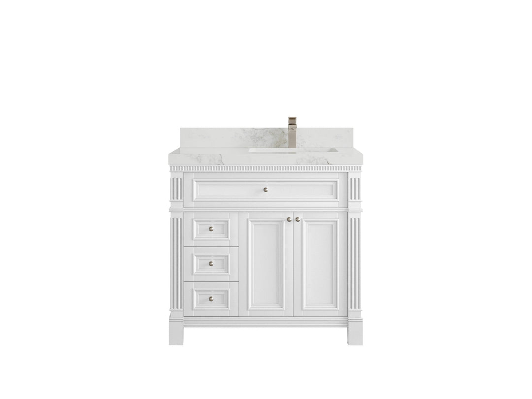 Paris 36 in. W x 22 in. D Right Offset Sink Bathroom Vanity - Willow Bath and Vanity