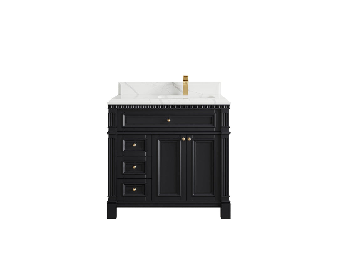 Paris 36 in. W x 22 in. D Right Offset Sink Bathroom Vanity - Willow Bath and Vanity