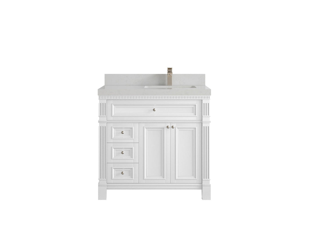 Paris 36 in. W x 22 in. D Right Offset Sink Bathroom Vanity - Willow Bath and Vanity