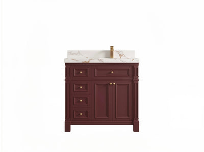 Paris 36 in. W x 22 in. D Right Offset Sink Bathroom Vanity - Willow Bath and Vanity