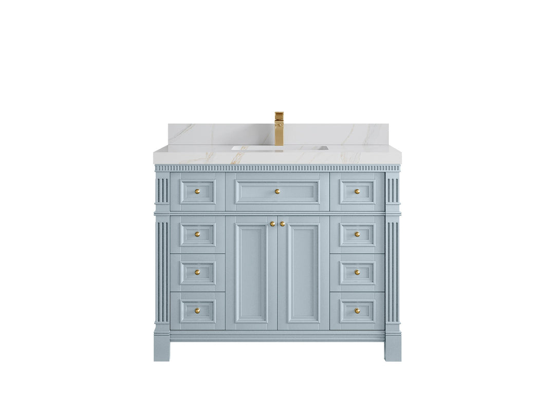 Paris 42 in. W x 22 in. D Single Sink Bathroom Vanity - Willow Bath and Vanity