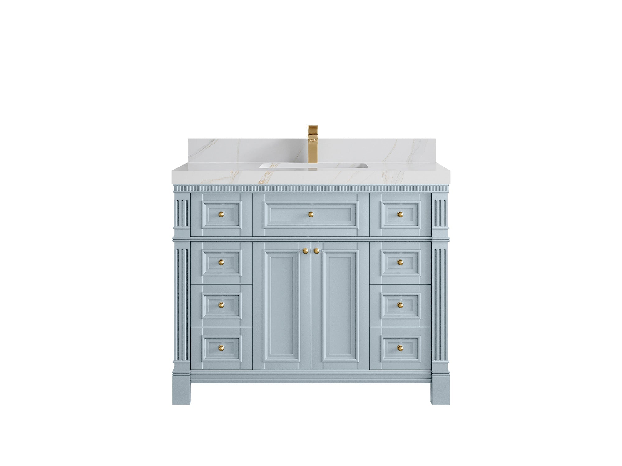 Paris 42 in. W x 22 in. D Single Sink Bathroom Vanity - Willow Bath and Vanity