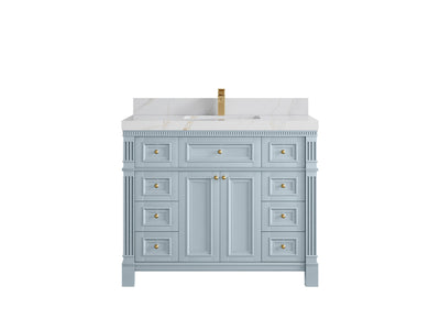 Paris 42 in. W x 22 in. D Single Sink Bathroom Vanity - Willow Bath and Vanity