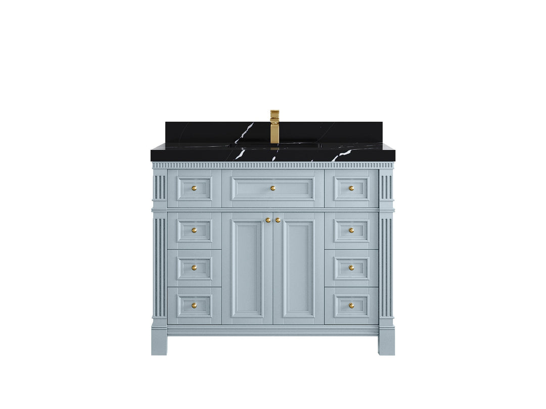 Paris 42 in. W x 22 in. D Single Sink Bathroom Vanity - Willow Bath and Vanity