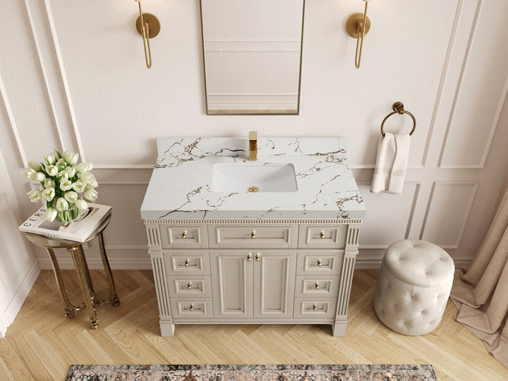 Paris 42 in. W x 22 in. D Single Sink Bathroom Vanity - photo 35