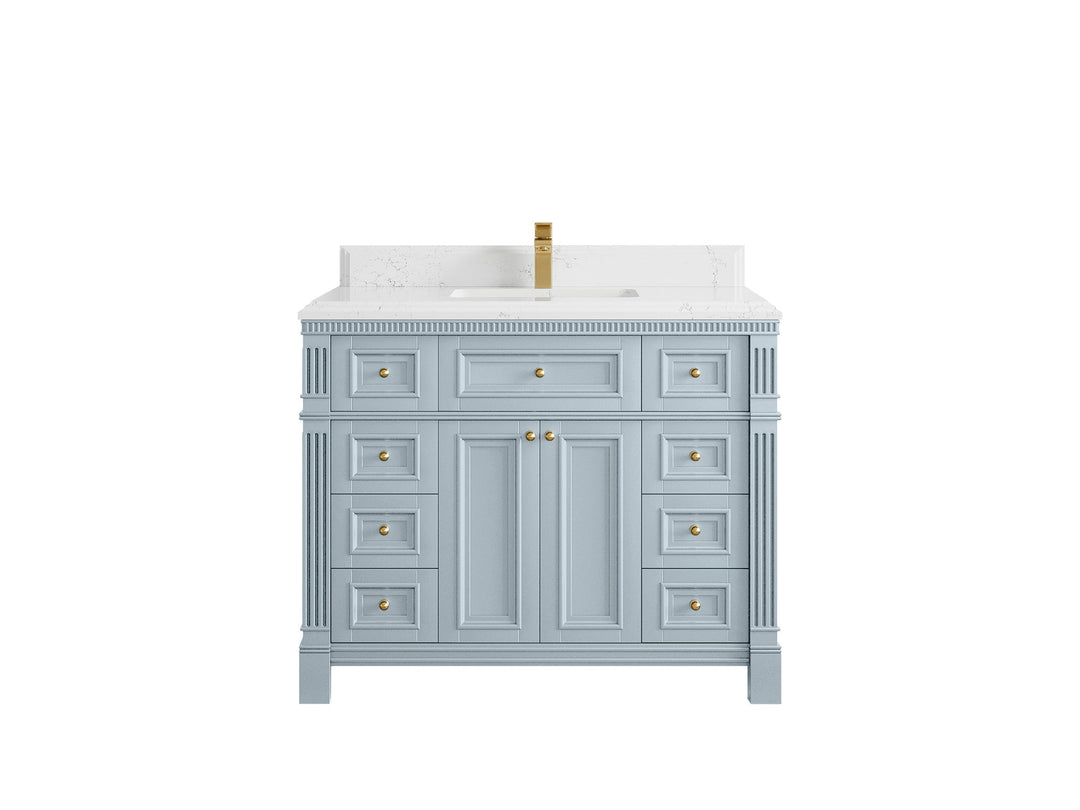 Paris 42 in. W x 22 in. D Single Sink Bathroom Vanity - Willow Bath and Vanity