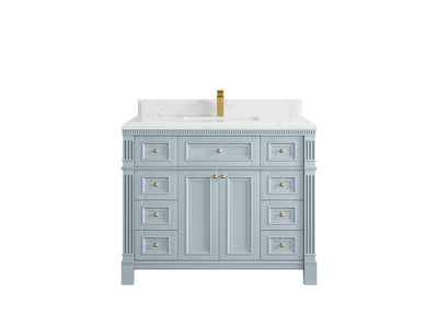 Paris 42 in. W x 22 in. D Single Sink Bathroom Vanity - Willow Bath and Vanity