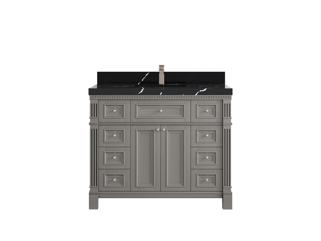 Paris 42 in. W x 22 in. D Single Sink Bathroom Vanity - Willow Bath and Vanity