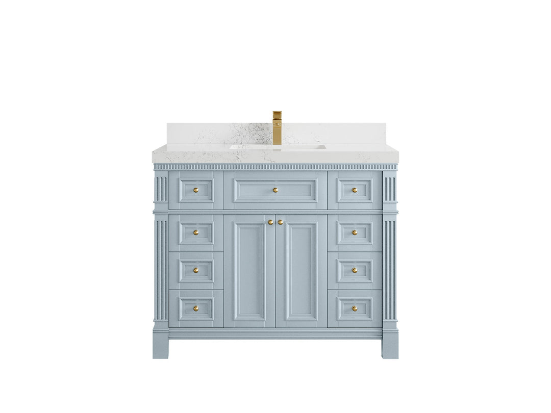 Paris 42 in. W x 22 in. D Single Sink Bathroom Vanity - Willow Bath and Vanity