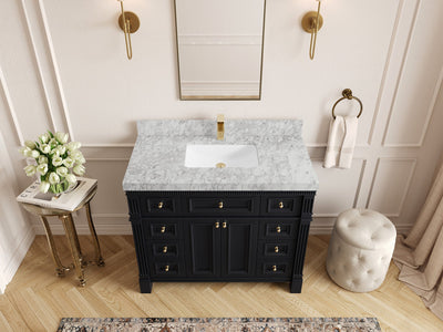 Paris 42 in. W x 22 in. D Single Sink Bathroom Vanity - Willow Bath and Vanity