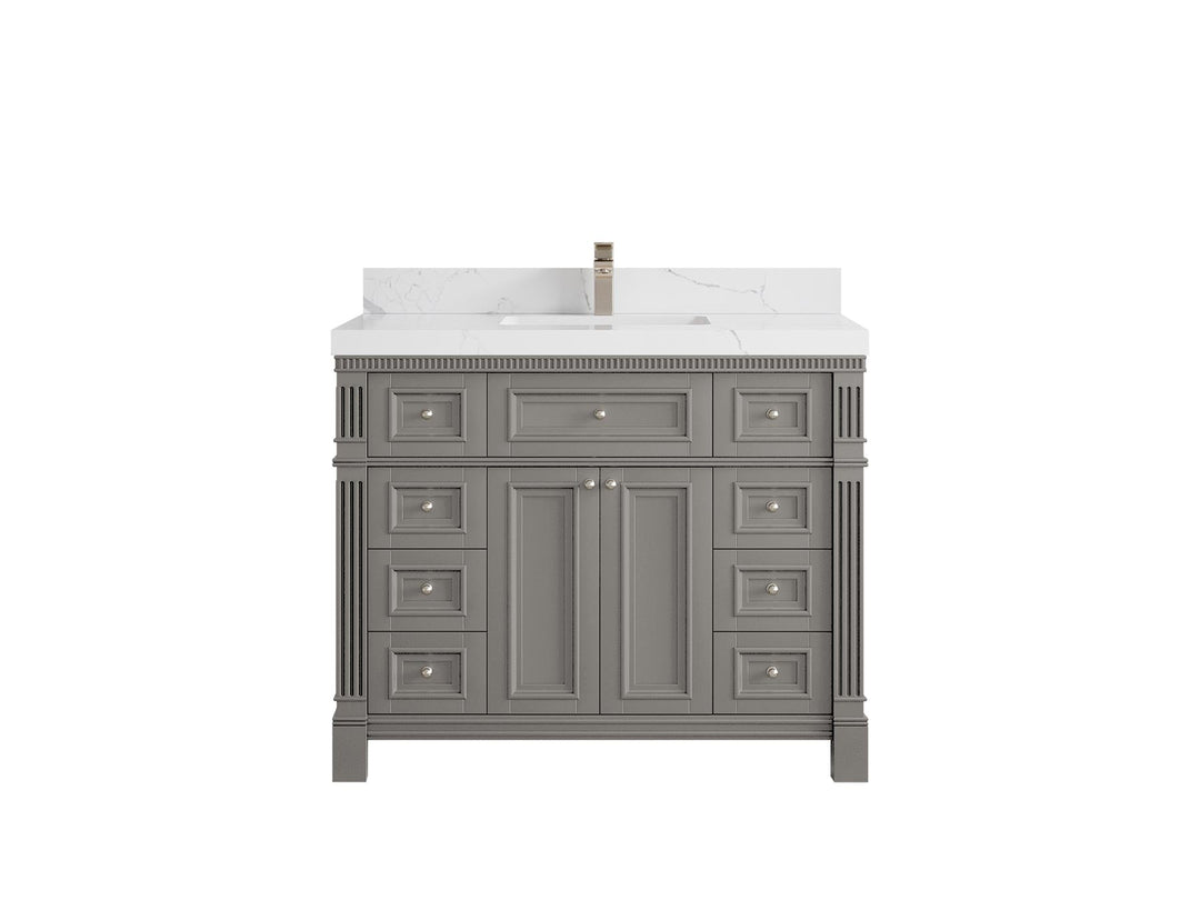Paris 42 in. W x 22 in. D Single Sink Bathroom Vanity - Willow Bath and Vanity