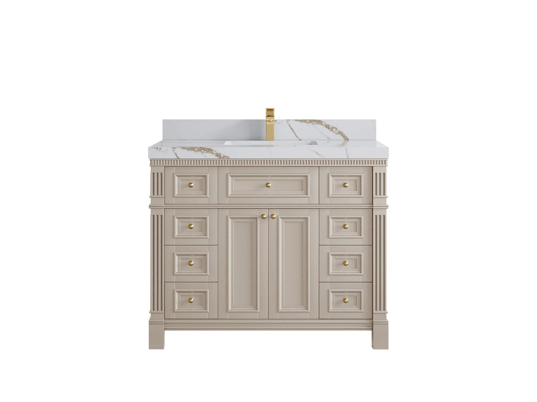 Paris 42 in. W x 22 in. D Single Sink Bathroom Vanity - Willow Bath and Vanity