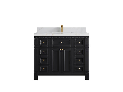 Paris 42 in. W x 22 in. D Single Sink Bathroom Vanity - Willow Bath and Vanity