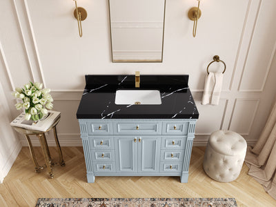 Paris 42 in. W x 22 in. D Single Sink Bathroom Vanity - Willow Bath and Vanity