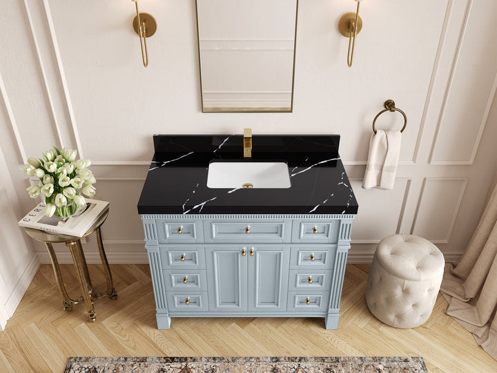 Paris 42 in. W x 22 in. D Single Sink Bathroom Vanity - photo 9